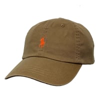 POLO RALPHLAUREN　CLASSIC BASEBALLCAP (BEIGE&ORANGE)