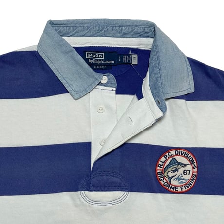 POLO RALPHLAUREN　"CHAMBRAY COLLAR" POLO SHIRT