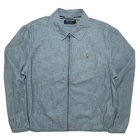 ジャケット・アウター POLO COUNTRY cotton chambray swing top Chambray Cotton Poplin Polo Button Down Collar, Sport Shirt