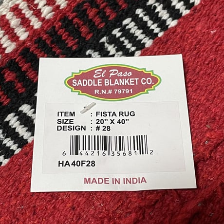 El Paso SADDLEBLANKET　FISTA RUG