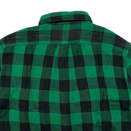 POLO RALPHLAUREN　 "BUFFALO CHECK" FLANNEL SHIRT (BLACK&GREEN)