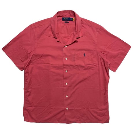 POLO RALPHLAUREN　"OPEN COLLAR" CUBA SHIRT（朱色）