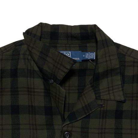POLO RALPHLAUREN　"OPEN COLLAR" FLANNEL SHIRT