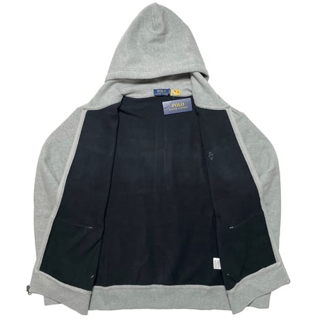 POLO RALPHLAUREN　"FLEECE" ZIP-UP HOODIE (GREY)