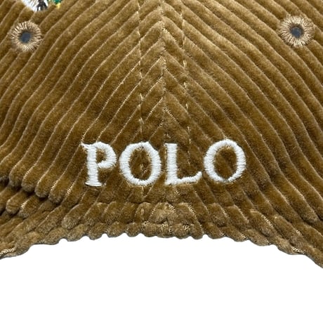 POLO RALPHLAUREN　"DUCK EMBROIDERY" CORDUROY CAP