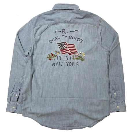 POLO RALPHLAUREN　"USA FLAG" CHAMBRAY SHIRT