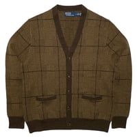 POLO RALPHLAUREN　"GLEN CHECK" CARDIGAN