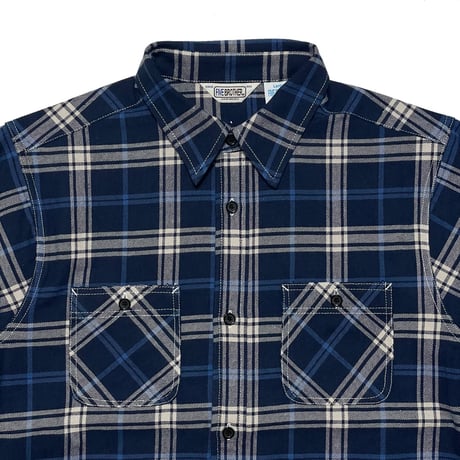FIVE BROTHER　 "BLUE CHECK" HEAVY FLANNEL WORK SHIRT