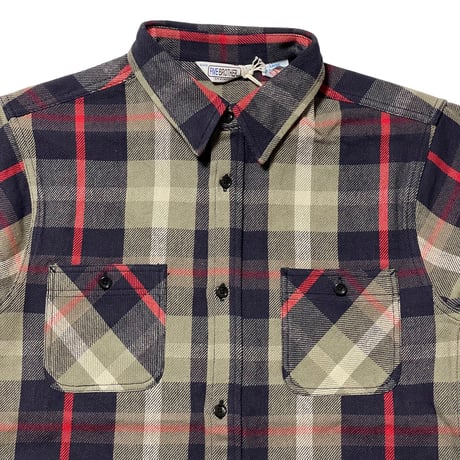 FIVE BROTHER　WORK SHIRT (NAVY CHECK)