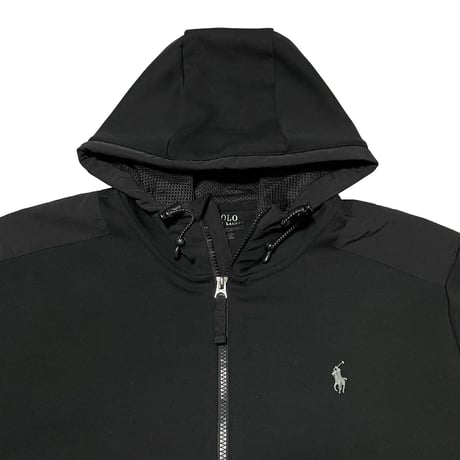 POLO RALPHLAUREN　"HYBRID FULL-ZIP" HOODIE (BLACK)