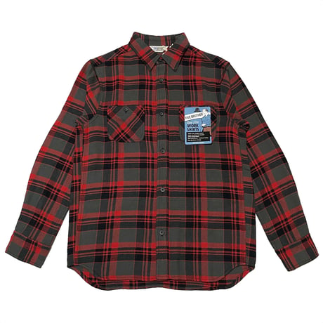 FIVE BROTHER　WORK SHIRTS　RED CHECK