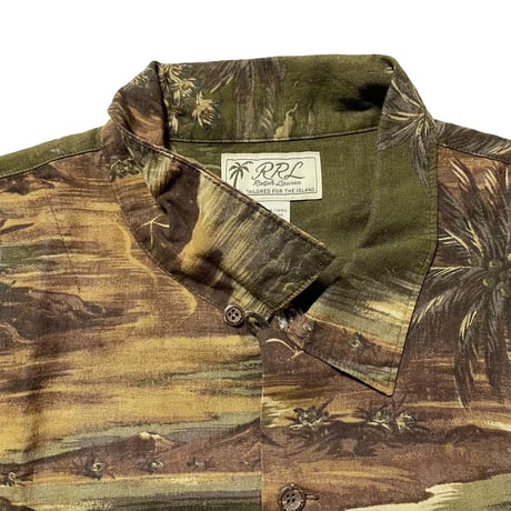 RRL RALPHLAUREN　"LINEN-BLEND" CAMP SHIRT