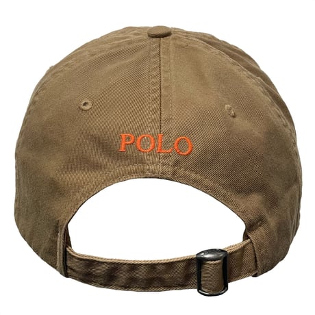 POLO RALPHLAUREN　CLASSIC BASEBALLCAP (BEIGE&ORANGE)
