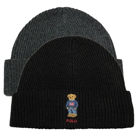 POLO RALPHLAUREN　"POLO BEAR FLAG" BEANIE KNIT CAP
