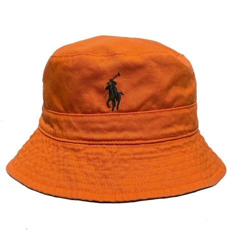 POLO RALPHLAUREN　"CAMO/ORANGE" REVERSIBLE BUCKET HAT