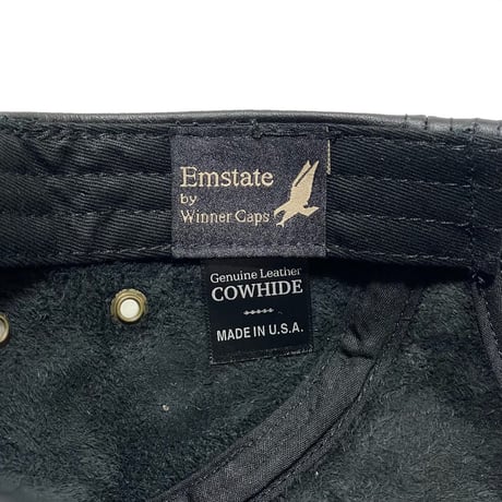 Emstate by Winner Caps　 "GENUINE LEATHER" CAMP CAP