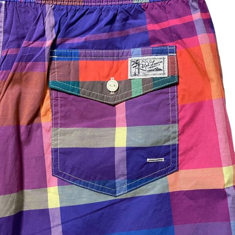 POLO RALPHLAUREN　"MADRAS CHECK" TRAVELER SWIM