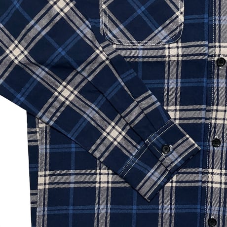 FIVE BROTHER　 "BLUE CHECK" HEAVY FLANNEL WORK SHIRT