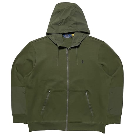 POLO RALPHLAUREN　"ELBOW PATCH" FULL-ZIP HOODIE