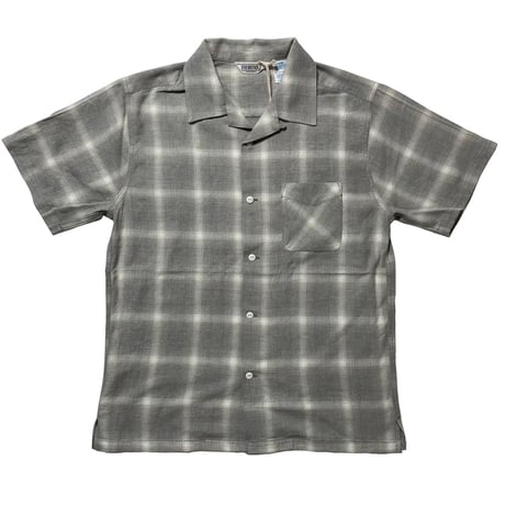 FIVE BROTHER　"GREY OMBRE" OPEN COLLAR SHIRT