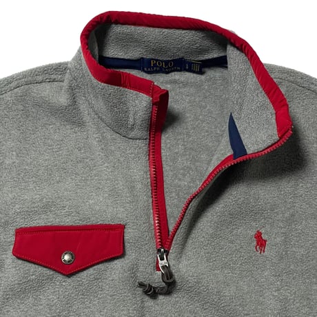 POLO RALPHLAUREN　"HALF-ZIP" FLEECE TRACK JACKET