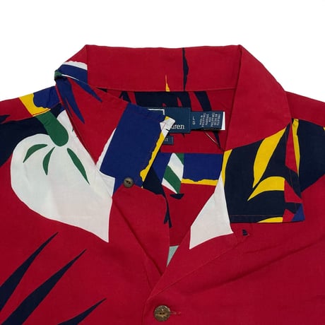 POLO RALPHLAUREN　"HAFFMAN FABRIC" OPEN COLLAR SHIRT