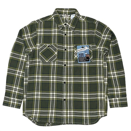 FIVE BROTHER　WORK SHIRTS　GREEN CHECK