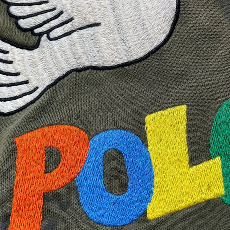 POLO RALPHLAUREN　"PEACE LOVE" EMBROIDERY HOODIE