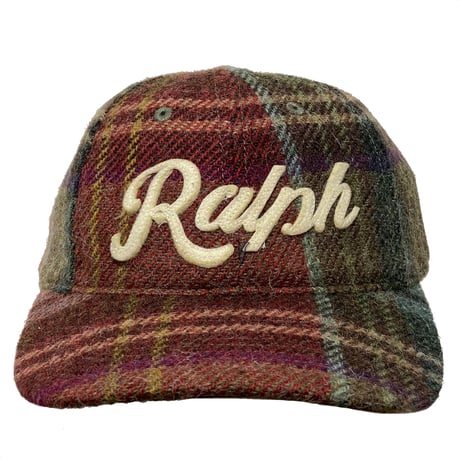 POLO RALPHLAUREN　CHECKED WOOL CAP
