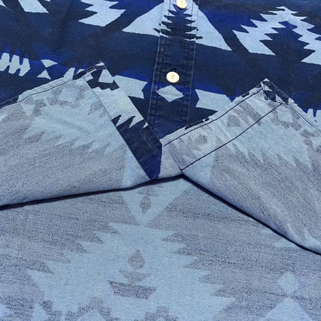 POLO RALPHLAUREN　"AZTEC BLUE PRINT" SHIRT
