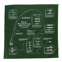 The Printed Image　 "Fly Fishing Knote" BANDANA (GREEN)
