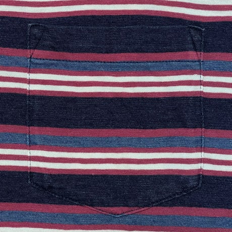 POLO RALPHLAUREN　"INDIGO BORDER" POCKET L/S TEE