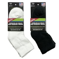 Jefferies Socks　 CAROLINA ULTIMATE  NON-BINDING MIDDLE SOCKS 2PAIR (WHITE/BLACK)