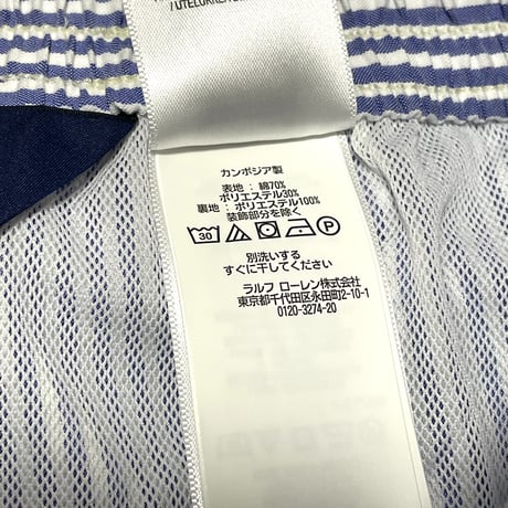 POLO RALPHLAUREN　"SEERSUCKER"　SWIM SHORTS (BLUE)