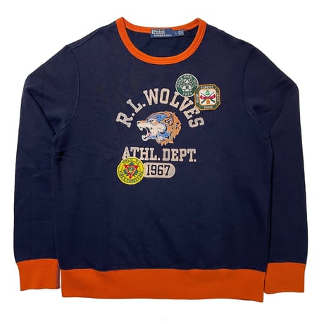 POLO RALPHLAUREN　"PATCH" CREW-NECK SWEAT