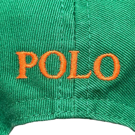 POLO RALPHLAUREN　"6-PANEL" BASEBALL CAP (GREEN&ORANGE)