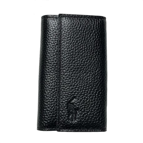 POLO RALPHLAUREN　LEATHER KEYCASE (BLACK)