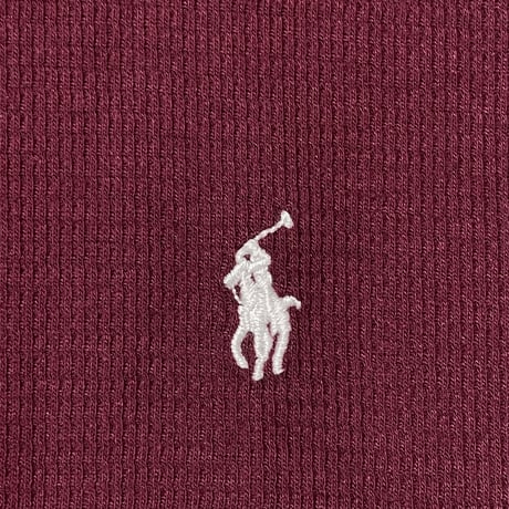 POLO RALPHLAUREN　THERMAL L/S Tee (BARGUNDY)