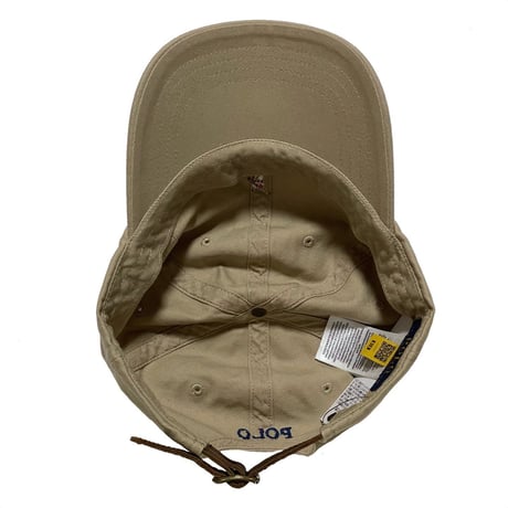 POLO RALPHLAUREN　"LEATHER BELT" 6-PANEL CAP (BEIGE)