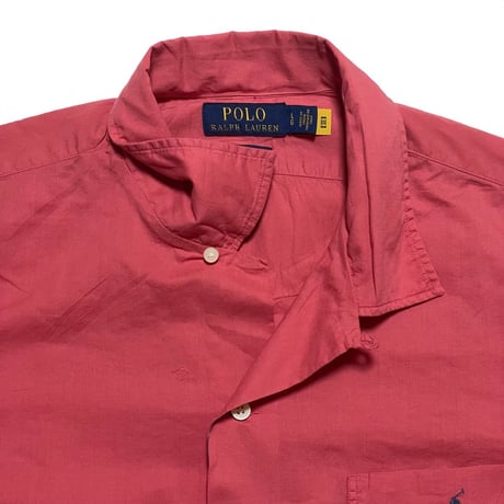 POLO RALPHLAUREN　"OPEN COLLAR" CUBA SHIRT（朱色）
