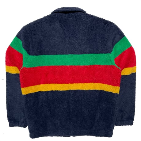 POLO RALPHLAUREN　"STRIPE" HI-PILE FLEECE JACKET
