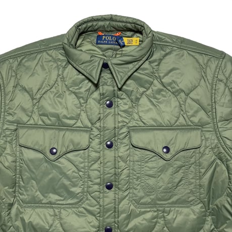 POLO RALPHLAUREN　"PADDED" QUILTING OVERSHIRT (GREEN)