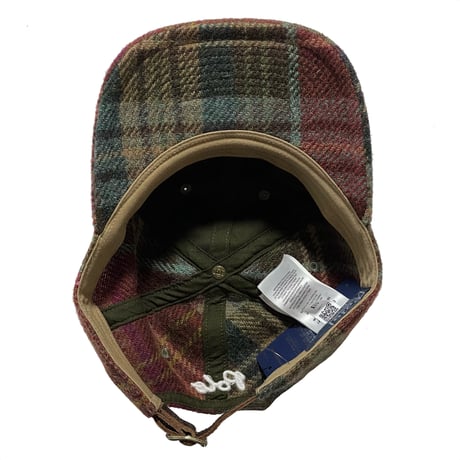 POLO RALPHLAUREN　CHECKED WOOL CAP