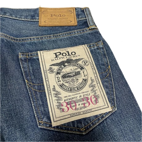 POLO RALPHLAUREN　"VARICK SLIM STRAIGHT"　NAVY BLUE