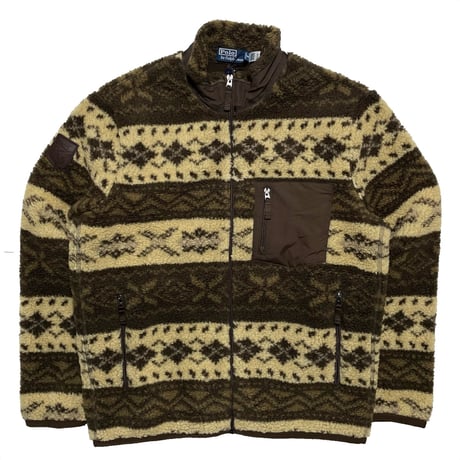 POLO RALPHLAUREN　"NATIVE PATTERN" HI-PILE FLEECE JACKET