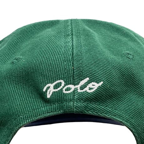 POLO RALPHLAUREN　COLLEGE BASEBALL CAP (GREEN&NAVY)