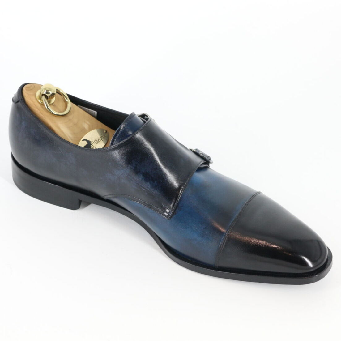 ブラック/ネイビー｜ダブルモンクストラップ | K-51 Order Shoes STORE