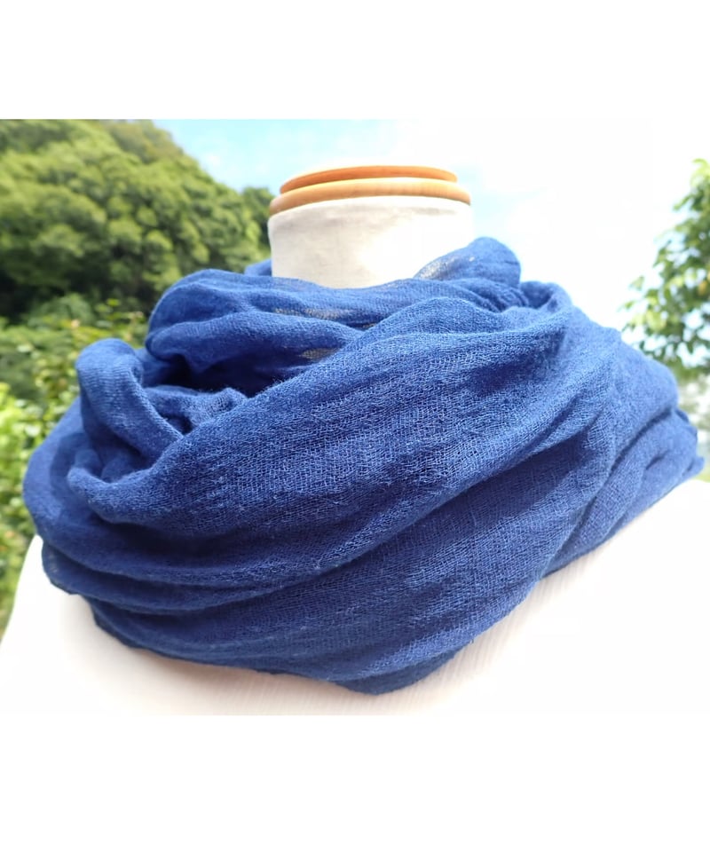藍染 ソフトガーゼショール | ayanote's STORE
