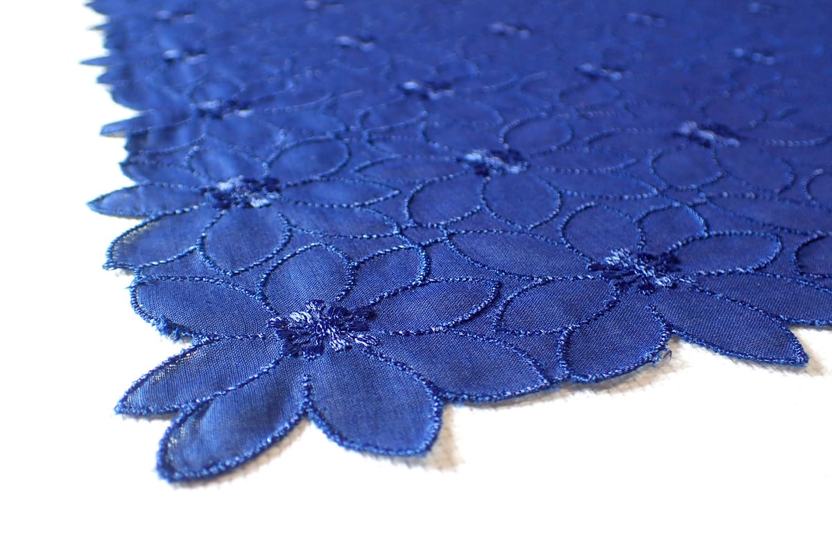 Favorite 刺繍&レース　雪空　レースポンチョ　フェイバリット　ネイビー アウター コート ポンチョ ファー ネイビー 秋冬＊Favoriteオリジナル