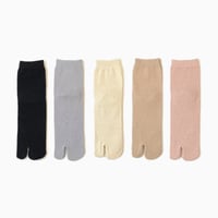 099　表絹100％無地足袋クルーソックス／22-24cm